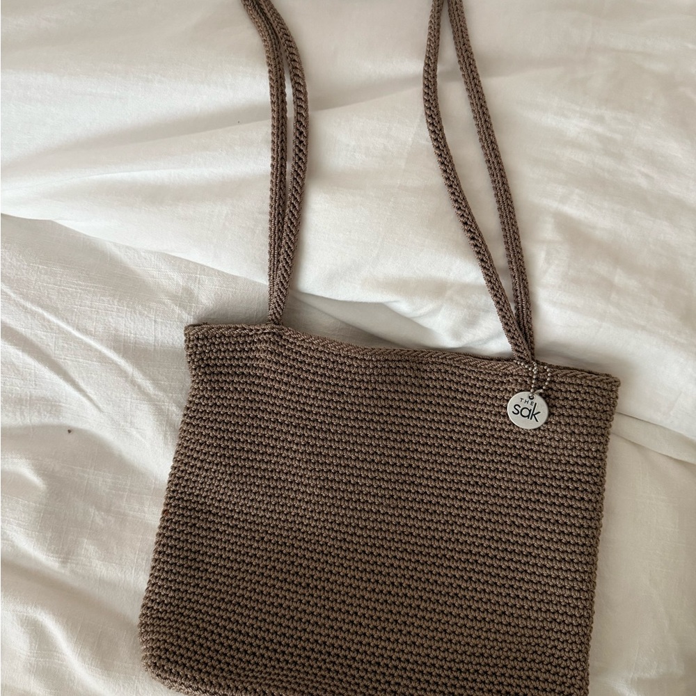 The Sak Brown Knit Tote Bag